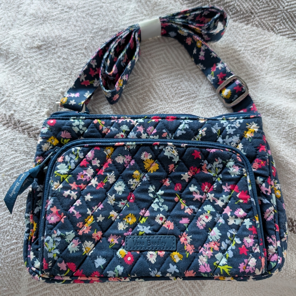 Vera Bradley Navy Floral Crossbody Bag